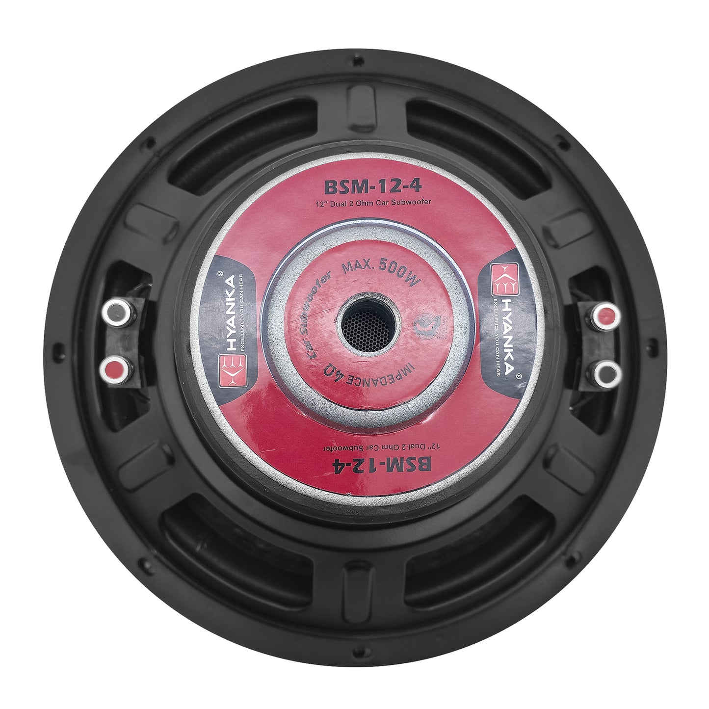 BSM-12-2 | 12" Car Subwoofer 275 Watt Rms DVC 2-Ohms Black Iron Basket