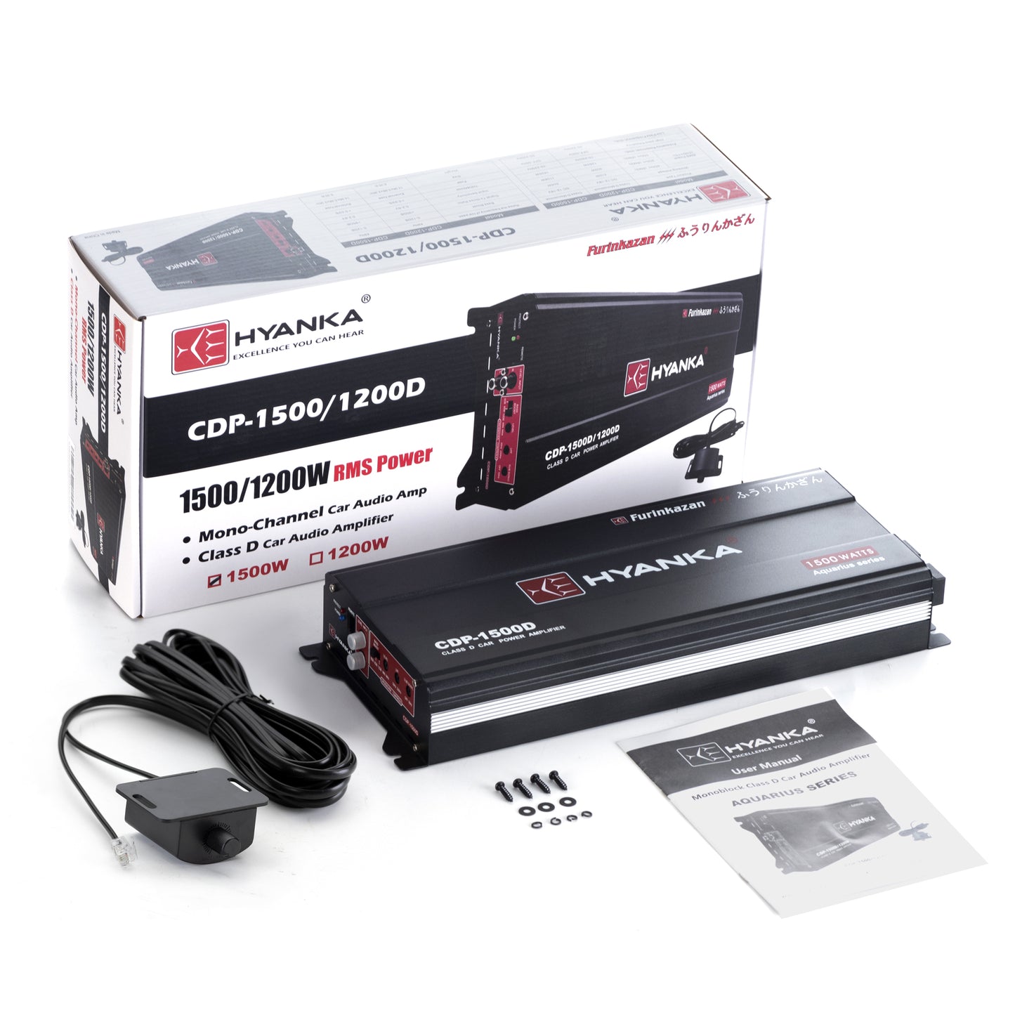 CDP-1200D/1500D | 1200/1500 Watts RMS Class D Monoblock Car Audio Amplifier 1/2/4 Ohm Stable