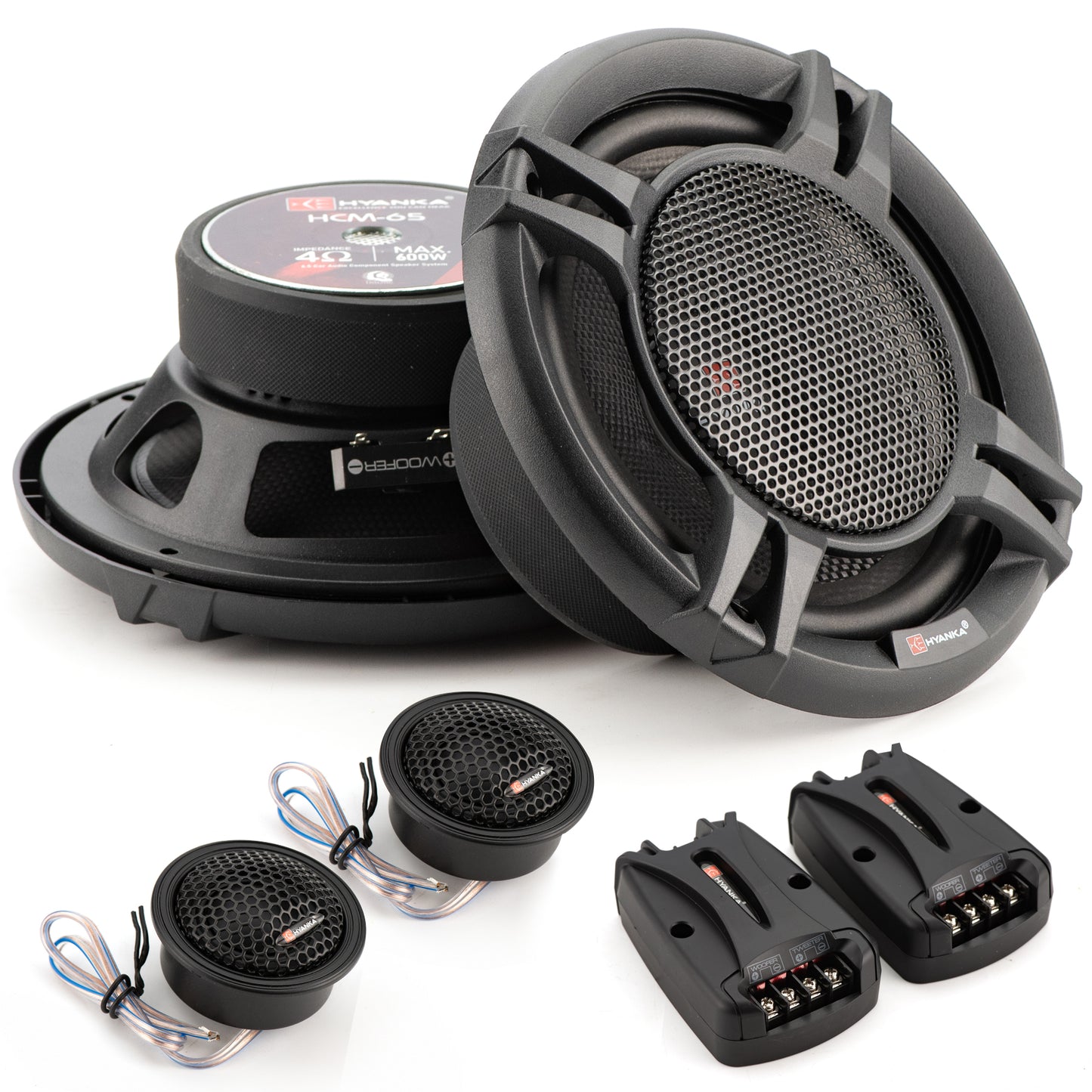 HCM-65 | 6.5" 2-Way Component Car Speakers 300 Watt Rms 4-Ohms