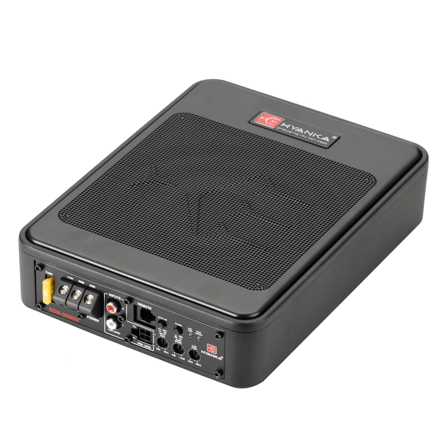 SDM-08MINI | 8" Amplified Slim UnderSeat Subwoofer 100 Watt Rms