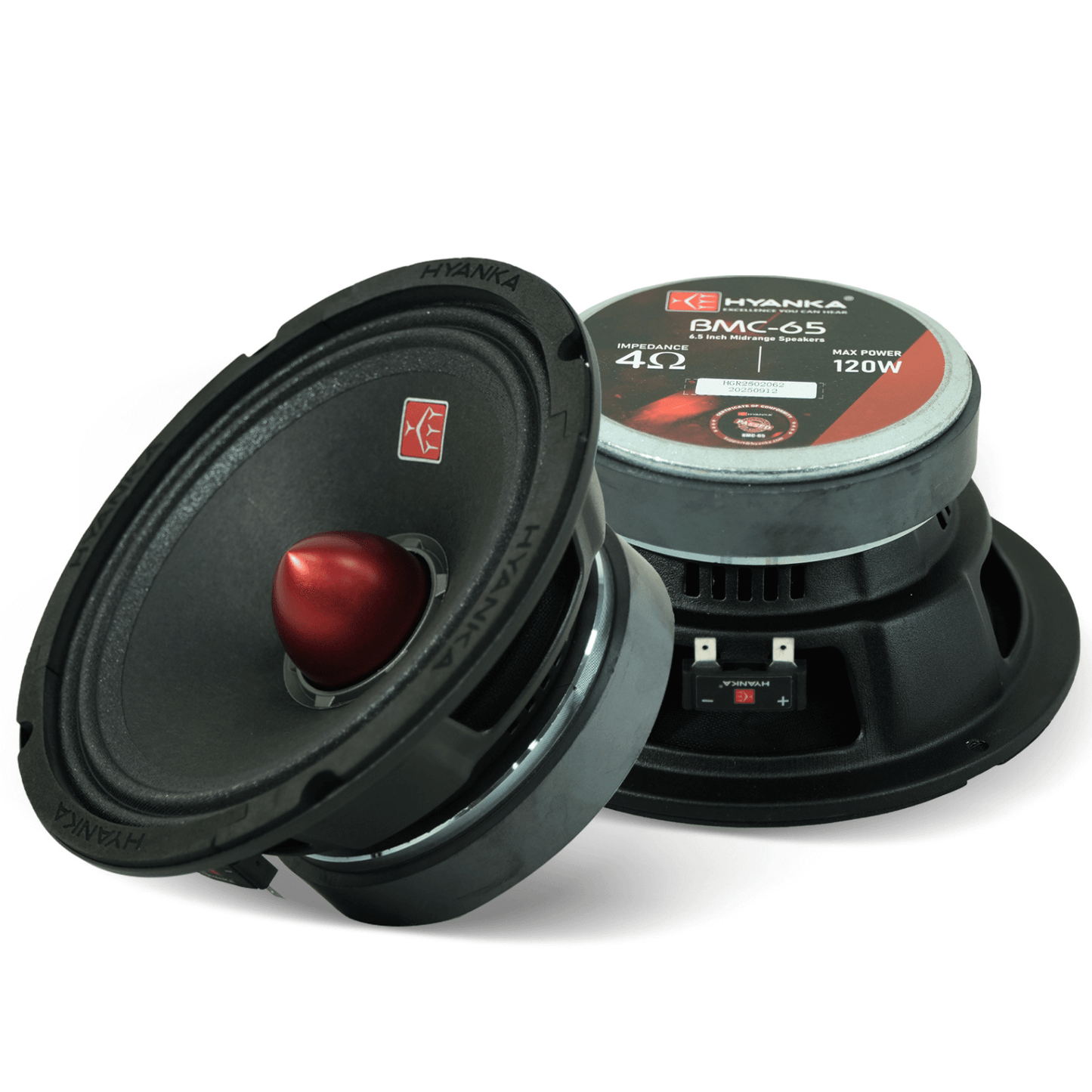 BMC-65 6.5 Midrange Car Speakers 60 Watts RMS 4-Ohms_Black