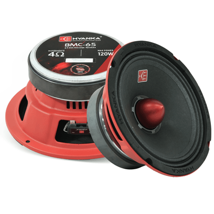 BMC65 6.5 Midrange Car Speakers 60Watts RMS 4-Ohms_Red