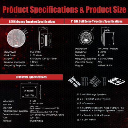 product Spec and Size